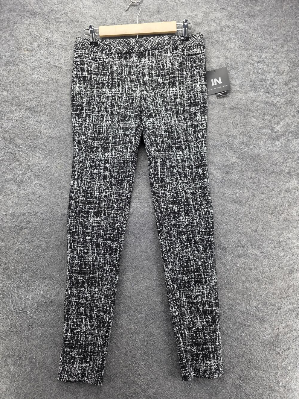 IN San Francisco Pants Womens 7 Black Dress Pants Slim Stretch Pockets 31 In